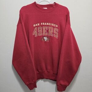 Vintage San Francisco 49ers Pro Player Sweatshirt XL Red Made USA NFL Crewneck